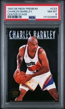 1993 SKYBOX PREM CENTER STAGE #CS3 CHARLES BARKLEY PSA 8
