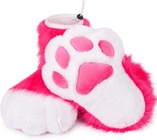Cosplay Animal Cat Plastic Claws for Fursuit Feet Paw Shoes Furry Paw Slippers A