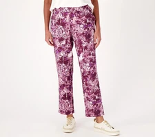 LOGO Lounge by Lori Goldstein Abstract Print Straight Leg Pants Fig 3X A571483