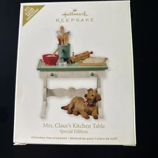 Hallmark 2012 Mrs. Claus's Kitchen Table Keepsake Artist Piece Signed