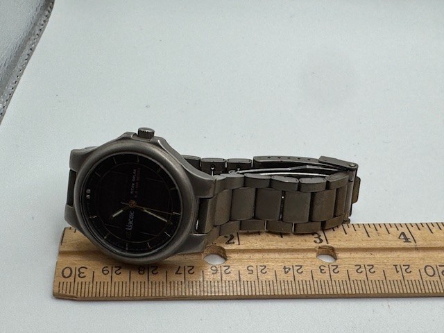 Unisex Klaeuse TITANIUM Titan Solar SK-151-C Silver Tone Date Watch WORKS View 5