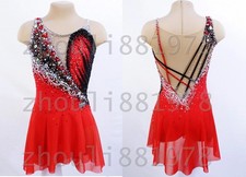 Ice Figure Skating Dress Figure Skating Dress For Competition red dyeing