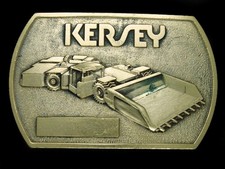TG09127 VINTAGE 1970s KERSEY MINING EQUIPMENT ADVERTISEMENT BELT BUCKLE