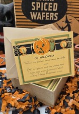 Very Rare, 1920s Antique Hall Brothers Halloween Hallmark Greeting Card