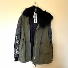 Project Force Single-Season Women’s Green/Black Hooded Fur Trim Parka IT 42