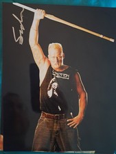 Sandman Autographed 8x10 Photo ECW WCW TNA. Slight Smudge