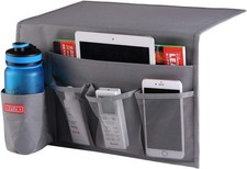 Glasses (5 Pockets-Grey), Phone, Magazines, Bedside Storage Organizer for W