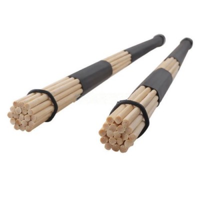 15.7'' Lower Volumes Hot Rods Bamboo Drum Sticks Professional Brushes 19 Dowels G