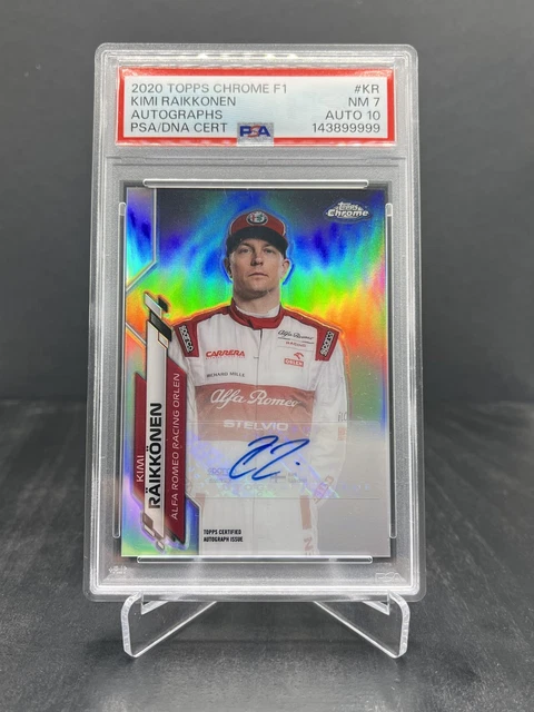 2020 Topps Chrome F1 Kimi Räikkönen Autograph Auto 41/65 PSA 7 | 10 #F1A-KR
