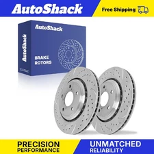 Front Drilled Slotted Brake Rotors for Honda Pilot Odyssey Acura MDX 3.5L