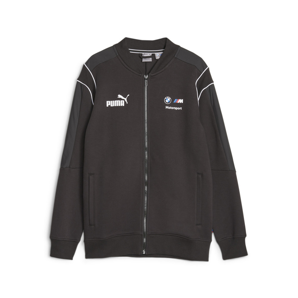 Puma Bmw Mms Mt7 FullZip Толстовка мужская черная повседневная спортивная верхняя одежда 62121