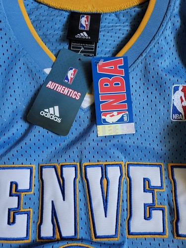 NWT Authentic Adidas Stitched NBA Denver Nuggets Iverson Blue 2006-7 Jersey 52 - Picture 5 of 11
