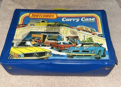 vintage Lesney MATCHBOX Car vinyl Carry Case w/ TRAY.