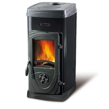 Super Junior 5 kW Kaminofen La Nordica Schwarz Grün Holz Ofen Heizen Holzofen