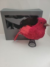 Pottery Barn Woodland Cardinal Christmas Tree Topper 13" Red Holiday