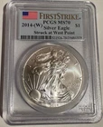 2014 (W) First Strike American Silver Eagle PCGS MS70 - Stunning Brilliance!