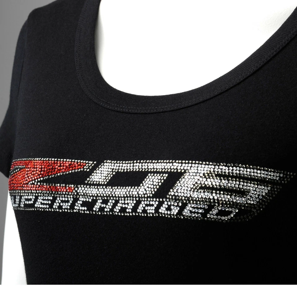 Camiseta para mujer Corvette C7 2015-2019 estrás Z06 logotipo cuello redondo 637648 Foto 4 de 4