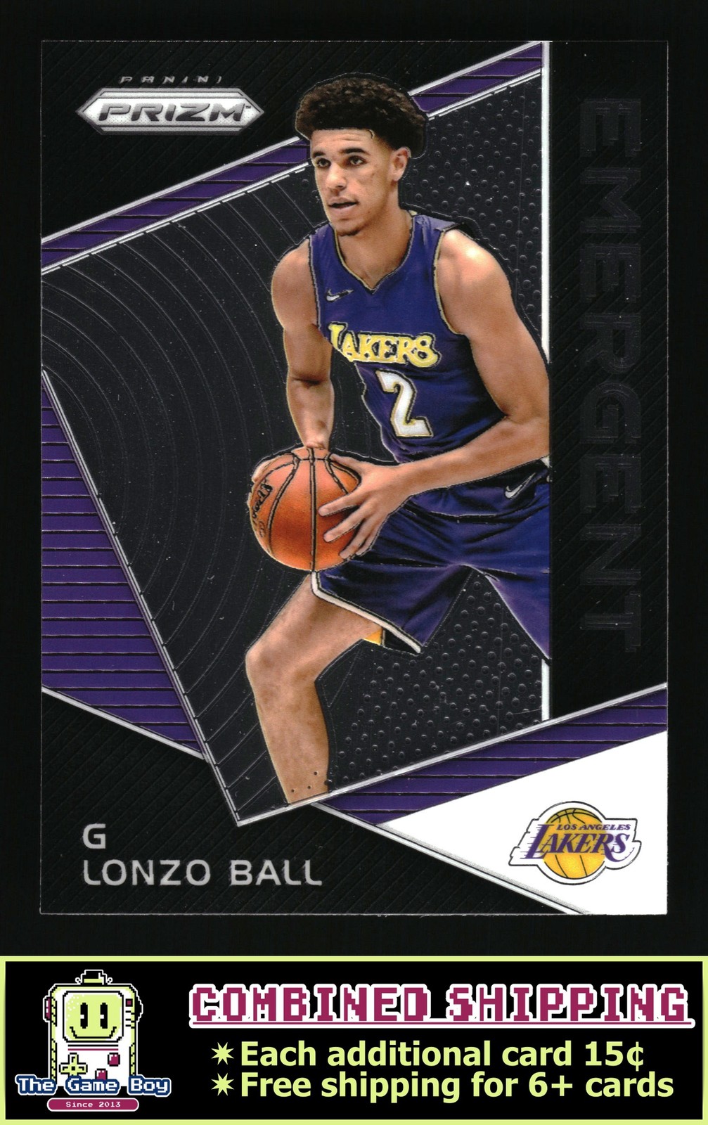 2017-18 Panini Prizm Emergent #EM-LON Lonzo Ball Los Angeles Lakers