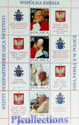 4402 - POLEN 2004 LA POLONIA E L'EUROPA VOLLER BLATT 4 BRIEFMARKEN POSTFRISCH