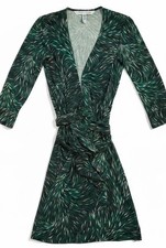 Diane von Furstenberg NWT Vintage Julian Wrap Dress 100 Silk Women  s 10 Rare
