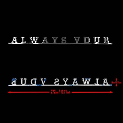  Always V Dub  Edelstahl Heckklappen Schriftzug passend für VW T1/T2 Samba