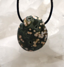 Ocean Jaspis Ozean Jaspis Ozean Achat Anhänger Trommelstein gebohrt  e30