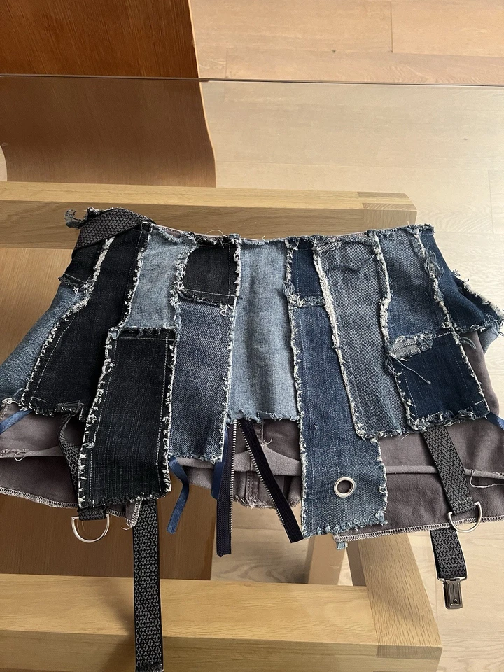 Denim Skirt. Handmade. Size XS-S. QUICK sale.  - Image 3 of 4