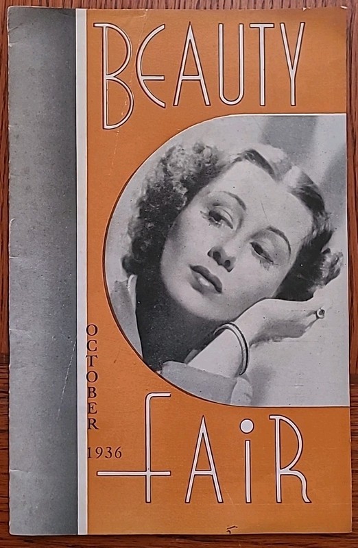 Vintage October 1936 Beauty Fair Magazine Rose Laird Cream Mascara Ad Art Deco