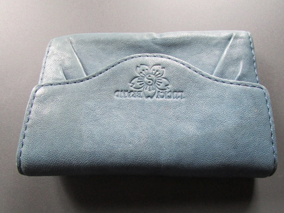Cartera con solapa Lucky Brand de cuero italiano denim lavado azul vintage nueva con etiquetas $98 Foto 2 de 4