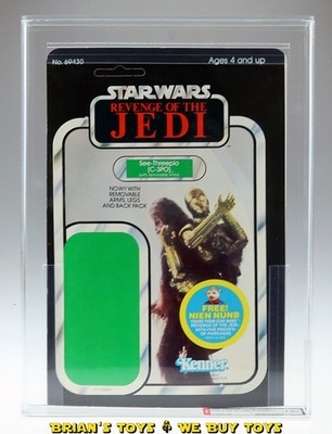 Vintage Kenner Star Wars Carded Revenge of the Jedi Proof Card C-3PO (Removab...