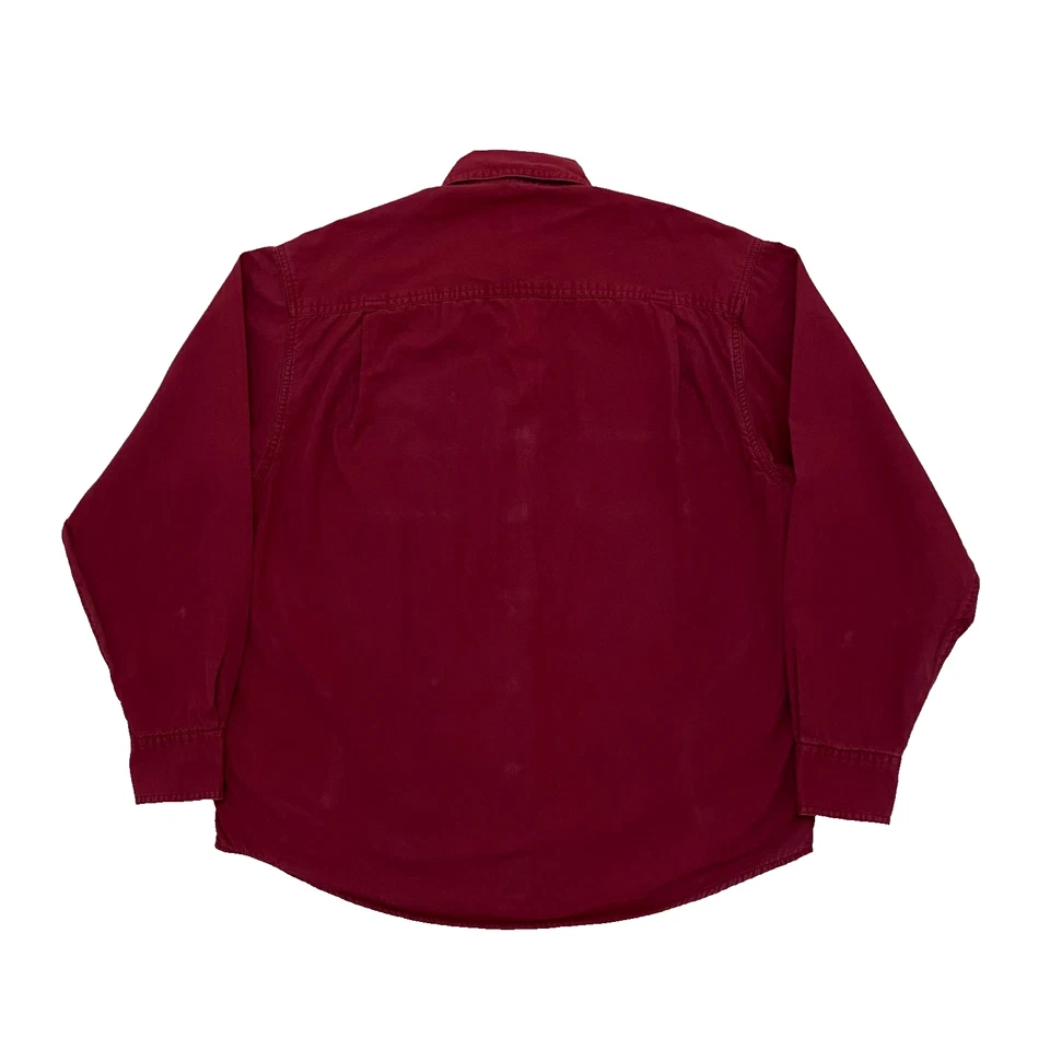 Vintage WRANGLER Shirt Mens Size M Red Flannel Blanket Lined With Pockets - Image 2 of 4