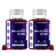 Vitamatic Melatonin 20mg Gummies for Adult 30 Servings - 60 Gummies Pack of 2