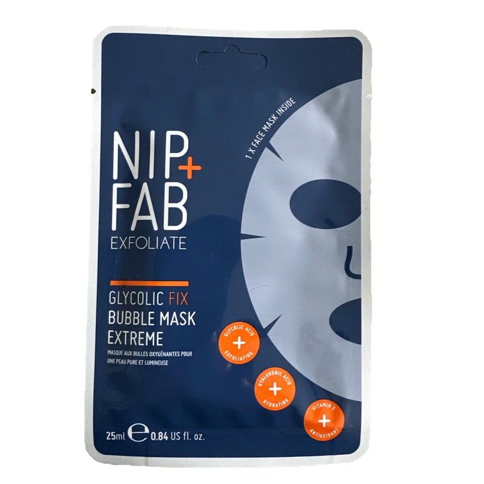 NIP + FAB Exfoliate -Glycolic Fix Bubble Mask X 5 Extreme  NEW - Image 2 of 3