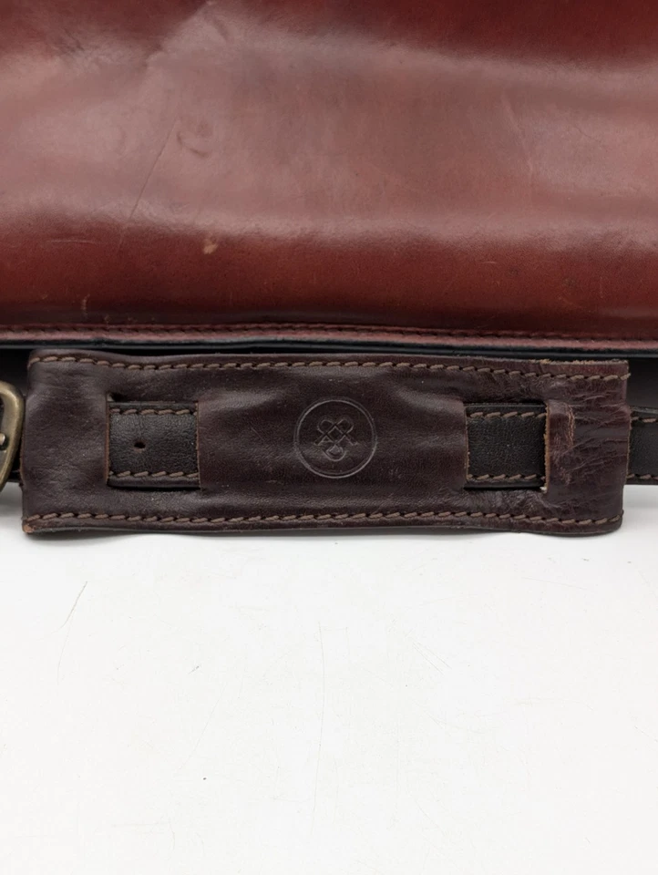 13"x17"BOSCA Oxblood Deep Burgundy Leather Briefcase with Shoulder Strap  - Image 4 of 4