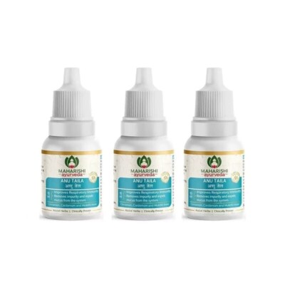 Maharishi Ayurveda Anu Taila 10 ml (Pack of 3) - Nasal Congestion Relief Oil