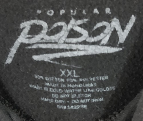 Popular Poison Men's Black DRIP Hoodie Size XXL - Picture 6 of 8