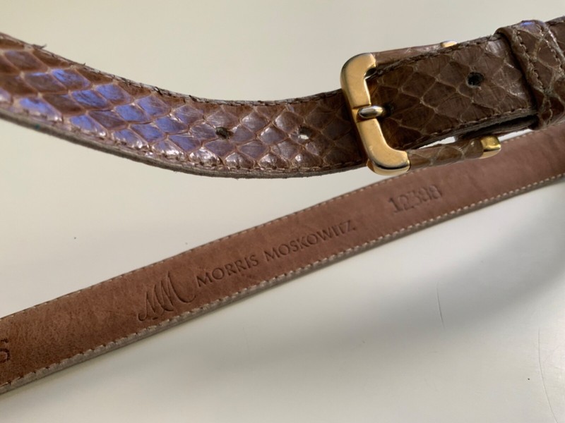 Morris Moskowicz Genuine Snakeskin Belt size: S