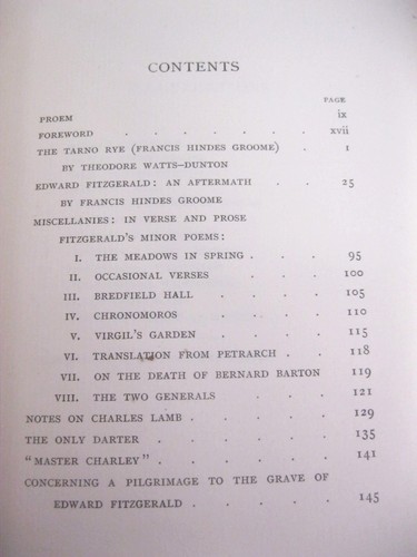 Edward Fitzgerald an Aftermath by Francis Hindes Groome Thomas Mosher 1902 Ltd - Imagen 6 de 12