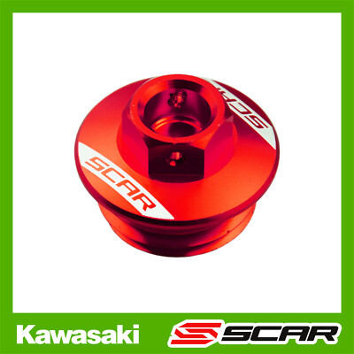 KAPPE SCHRAUBE GEHÄUSE MOTORÖL KAWASAKI KX KXF 250 450 KKX250 KX450F ROT SCAR