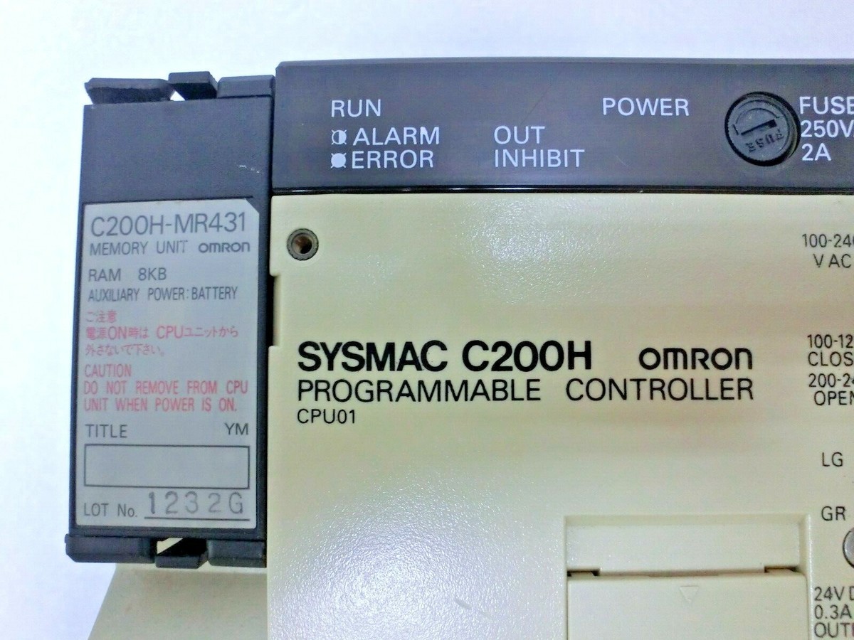 Omron SysMac C200H-CPU01 CPU Module w C200H-MR431 Memory Omron SysMac C200H-CPU01 CPU Module w C200H-MR431 Memory