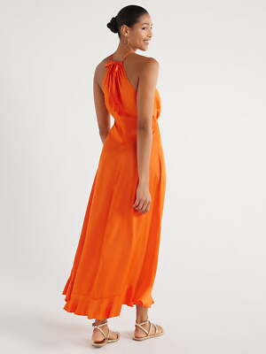◆Lulus◆Pleated Halter Maxi ドレス 2color 送料込 Orange Tropical Print Dress - Pleated Maxi Dress - Halter