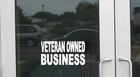  Veteran Owned Business J877 8 inch wide Sticker business store sign Decal