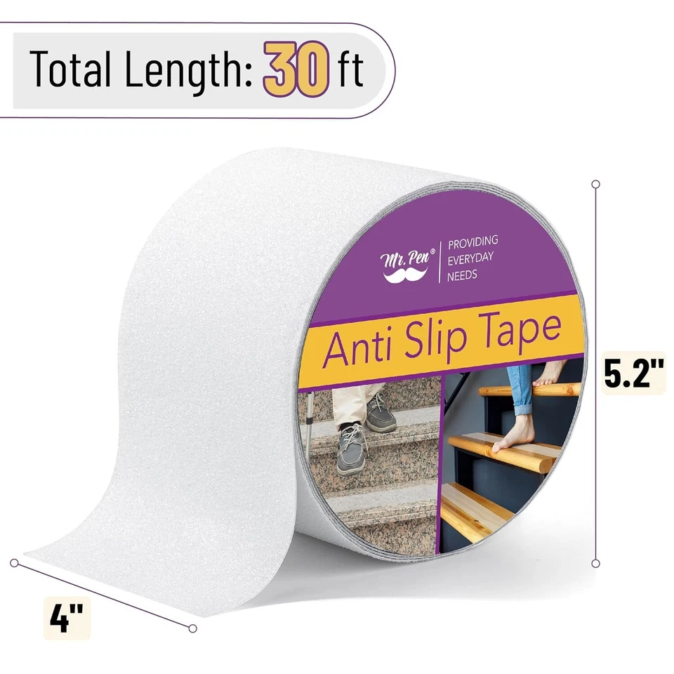 Mr. Pen- Transparent Anti Slip Tape, 4 Inch, 30 Feet, Clear Grip Tape, Non Slip - Image 2 of 4