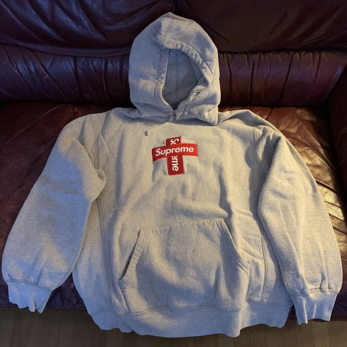 Supreme Cross Box Logo Hooded Sweatshirt