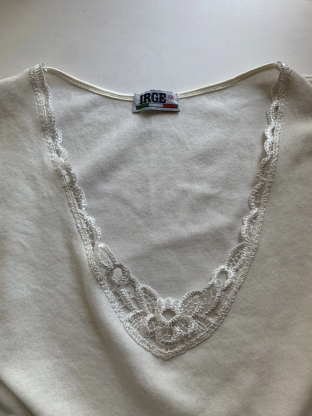 IRGE Italy Cotton Long Sleeve Base Layer Undershirt Top 5L Large NWOT