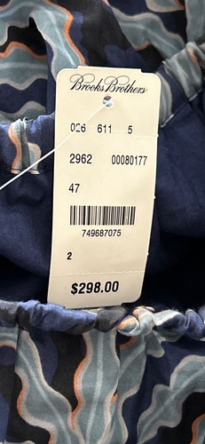Brooks Brothers Dress Of The Shoulder Maxi Cotton Silk All Over Palm Tree Print - Picture 8 of 9