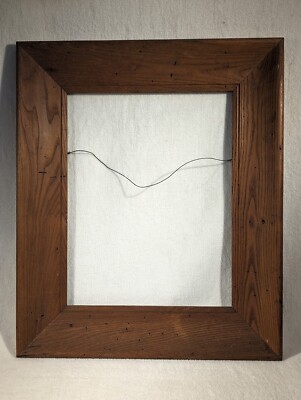 Antique Vtg Worm Exit Hole Wall Frame Primitive Rustic Art Photo Plain 20'' x 24''