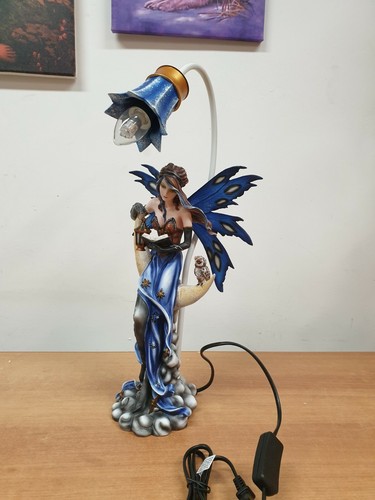 FAIRY ELFEN FÈES FATINA FATA HADAS LAMP LAMPADA BLUE LUNA STARDUST NO LES ALPES - Picture 5 of 8