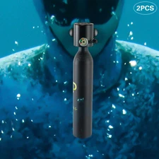 0.5L Oxygen Tank Pump Equipment Underwater Breath 2 * Mini Scuba Diving Case