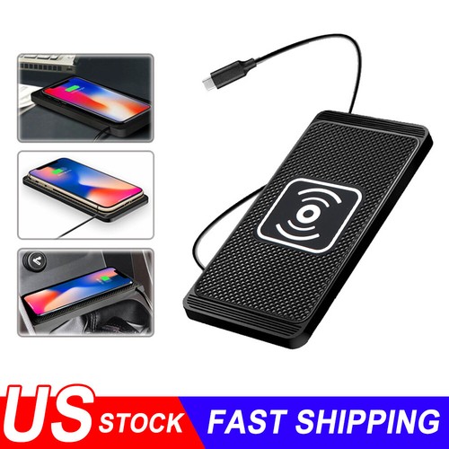Smart 15W Qi Car Phone Charger Fast Wireless Charging Pad Mat For